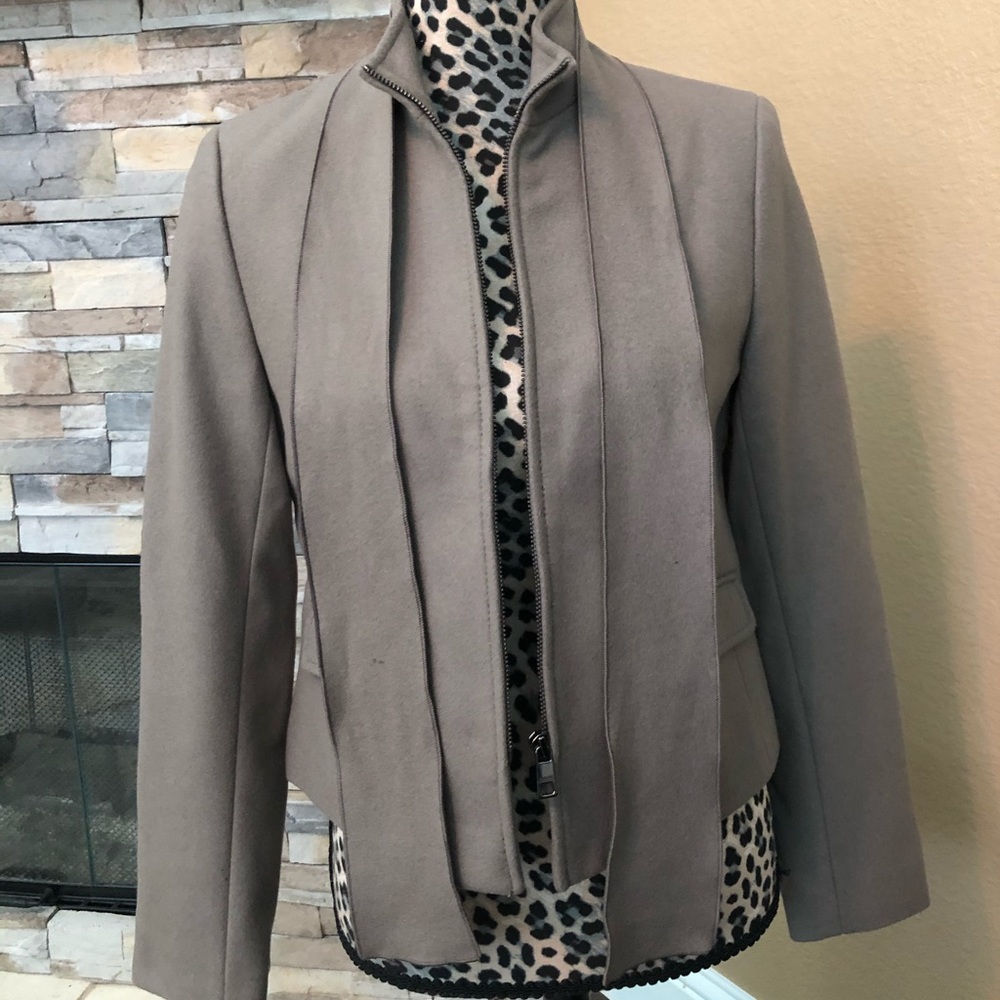 Wool Taupe Jacket Coat